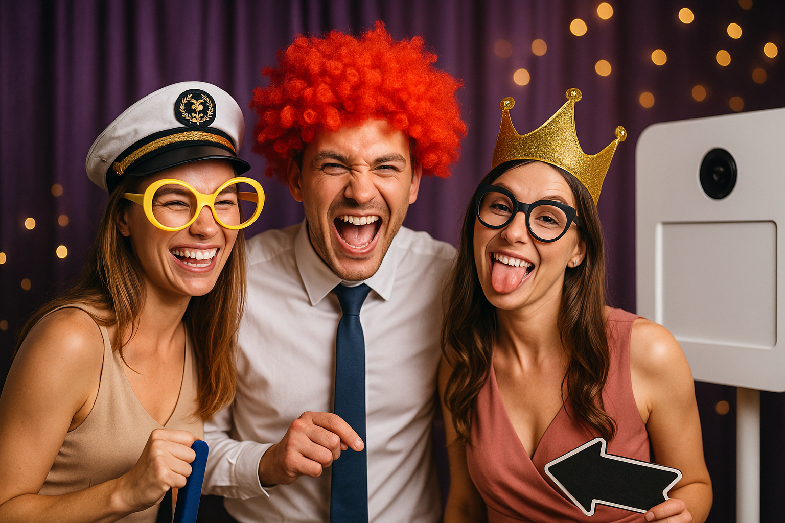 Zadowoleni goście z fotobudki